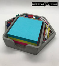 Load image into Gallery viewer, Concrete Sticky Note Holder, Business Card Holder, Desk Organizer, Cement Tray, Paper Clip Holder, Catchall, Office Organizer, Minimalist. - Shaping Ideas