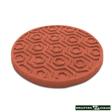 Load image into Gallery viewer, Geometric Pattern Coasters - Round Concrete Coasters - Cork Backed Coasters - Shaping Ideas