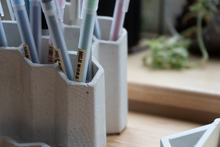 Load image into Gallery viewer, Desk Accessories Set - Post-It Holder - Pen Cup - Desk Organizer - Business Card Holder - Cement - Office Organizer - Paper Clip Holder - Shaping Ideas