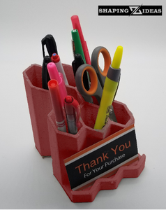 Honeycomb desk organizer pen holder and business card holder- pencil holder-  Cement pen holder - desk organizer - Shaping Ideas 