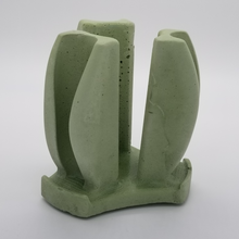 Load image into Gallery viewer, Toothbrush and Toothpaste holder in sealed cast stone - Shaping Ideas