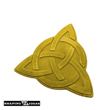 Load image into Gallery viewer, Celtic Knot – Three-Pointed Concrete Coasters - Foam Backed Coasters for anti-scratch - Shaping Ideas