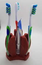 Load image into Gallery viewer, Toothbrush and Toothpaste holder in sealed cast stone - Shaping Ideas