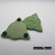 Load image into Gallery viewer, Celtic Knot – Three-Pointed Concrete Coasters - Foam Backed Coasters for anti-scratch - Shaping Ideas