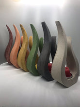 Load image into Gallery viewer, Tea Light Candle holder in Cement 8.5" tall 3.5" wide 2" Deep