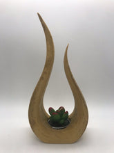 Load image into Gallery viewer, Tea Light Candle holder in Cement 8.5" tall 3.5" wide 2" Deep