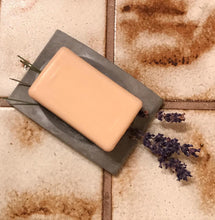 Load image into Gallery viewer, Mid Century Modern Concrete Soap Dish, Cement Kitchen Sponge Holder, Draining Soap Tray, Minimalist Bathroom Accessories, Shower Soap Dish