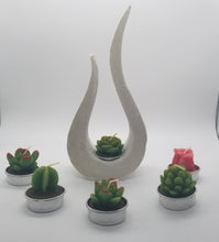 Load image into Gallery viewer, Concrete Tea Light Candle Holder, Mid Century Modern, Geometric Candle Vessel, Candle Centerpiece Decoration, Industrial Incense Burner