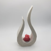 Load image into Gallery viewer, Concrete Tea Light Candle Holder, Mid Century Modern, Geometric Candle Vessel, Candle Centerpiece Decoration, Industrial Incense Burner