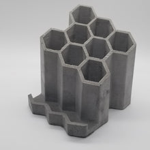 Load image into Gallery viewer, Honeycomb desk organizer pen holder and business card holder/pencil holder/Cement pen holder/desk organizer /