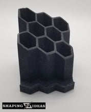 Load image into Gallery viewer, Honeycomb desk organizer pen holder and business card holder/pencil holder/Cement pen holder/desk organizer /