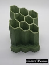 Load image into Gallery viewer, Honeycomb desk organizer pen holder and business card holder/pencil holder/Cement pen holder/desk organizer /