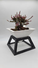 Load image into Gallery viewer, 6 inch pyramid cement planter stand with cement planter stand, Concrete planter - Shaping Ideas