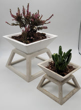 Load image into Gallery viewer, 6 inch pyramid cement planter stand with cement planter stand, Concrete planter - Shaping Ideas
