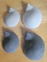 Load image into Gallery viewer, Set of 2 Cement sleeping cat, cement sleeping cat, 5 inch and 3 inch long, concrete cat statue