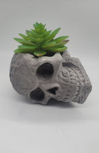 Load image into Gallery viewer, Skull Planter, Skull Plant Pot, Resting Skull Succulent Planter, Head Planter, Handmade Skull Planter, Halloween Gift