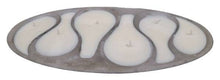 Load image into Gallery viewer, Large Oval Cement Tray with 6 Candles by Shaping Ideas| All-Natural Soy Wax| Essential Oil Infused | Odor Eliminate + Relaxing | Toxin Free