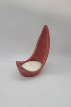 Load image into Gallery viewer, Oval bowl soy candle, cement container with pour in candle, tall candle holder, decorative,