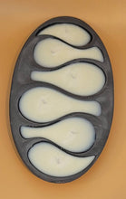 Load image into Gallery viewer, Large Oval Cement Tray with 6 Candles by Shaping Ideas| All-Natural Soy Wax| Essential Oil Infused | Odor Eliminate + Relaxing | Toxin Free