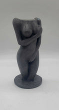 Load image into Gallery viewer, WOMAN concrete statue | Goddess cement sculpture | Charcoal cement female figure | Venus body |