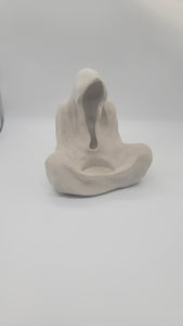 Cement Ghost Candle Holder | Spooky Halloween Decor | Minimalist Home Decor