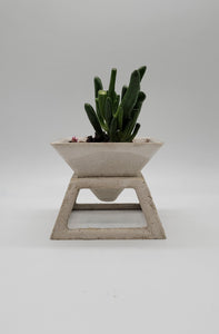3.5 inch pyramid cement planter stand with cement planter stand, Concrete planter - Shaping Ideas 