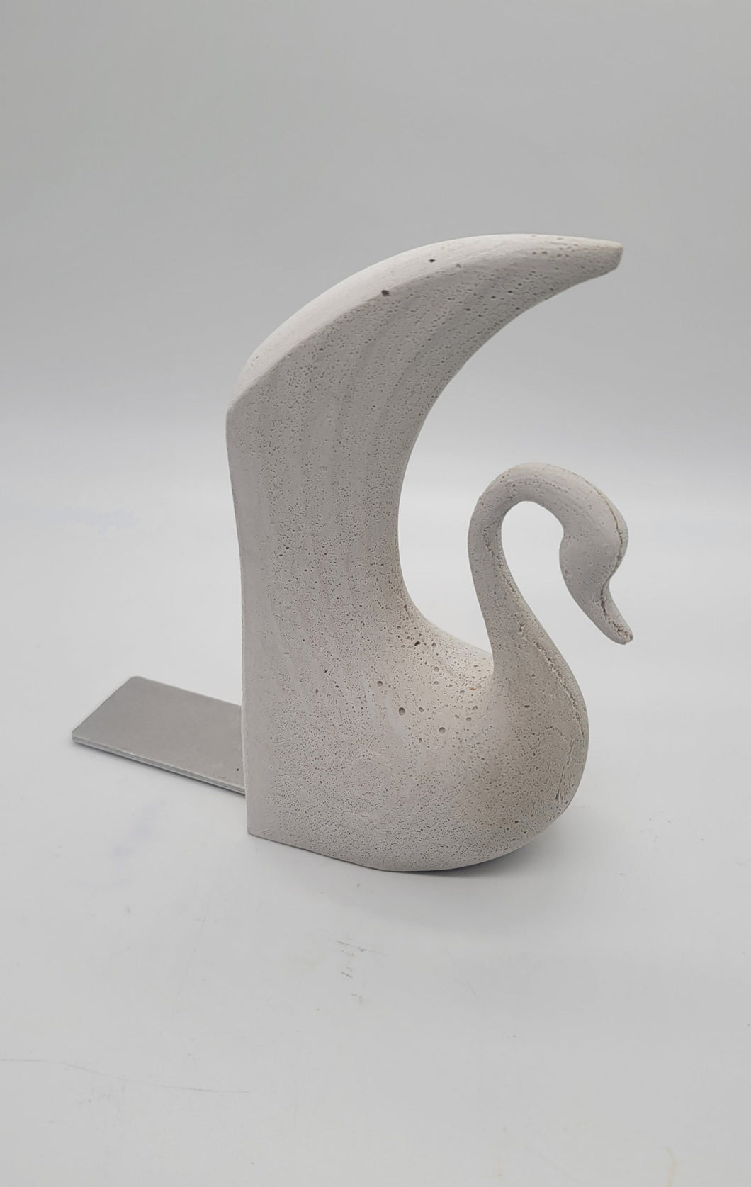 Swan Bookends-Unique Concrete Bookends-Swan Sculpture Statue-Home Decor Gift - Shaping Ideas 